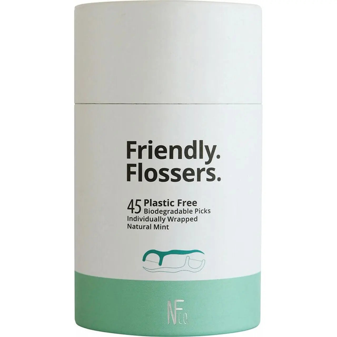 NFCO Friendly Flossers (Bio Dental Picks) Natural Mint 45 NFCO