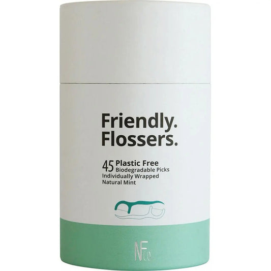 NFCO Friendly Flossers (Bio Dental Picks) Natural Mint 45 NFCO