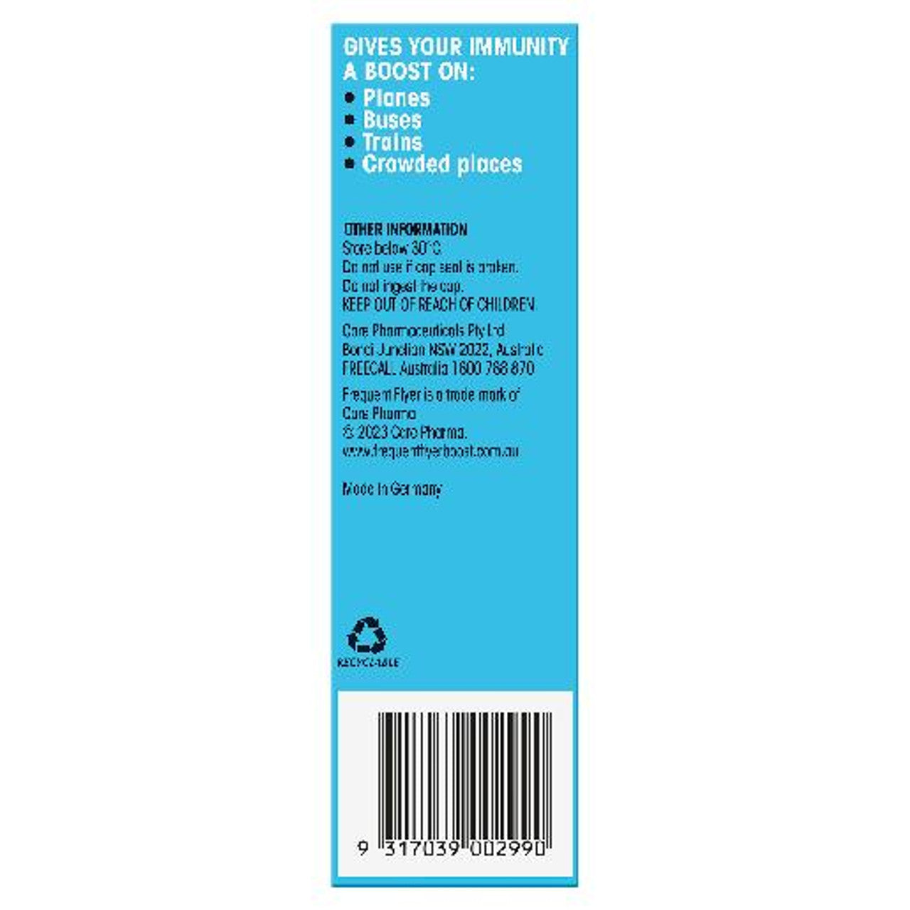 Frequent Flyer Immunity Boost Raspberry 15 Effervescent Tablets - Cutprice Online