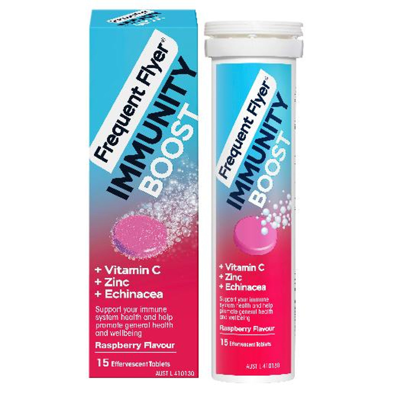 Frequent Flyer Immunity Boost Raspberry 15 Effervescent Tablets - Cutprice Online