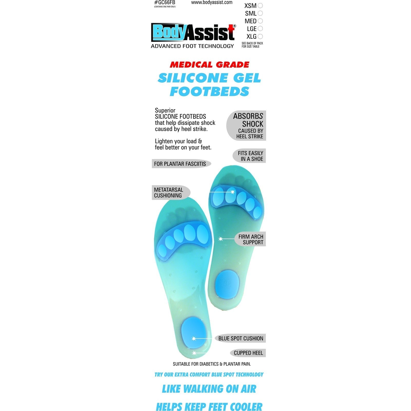 Body Assist Silicone Gel Footbeds - Cutprice Online