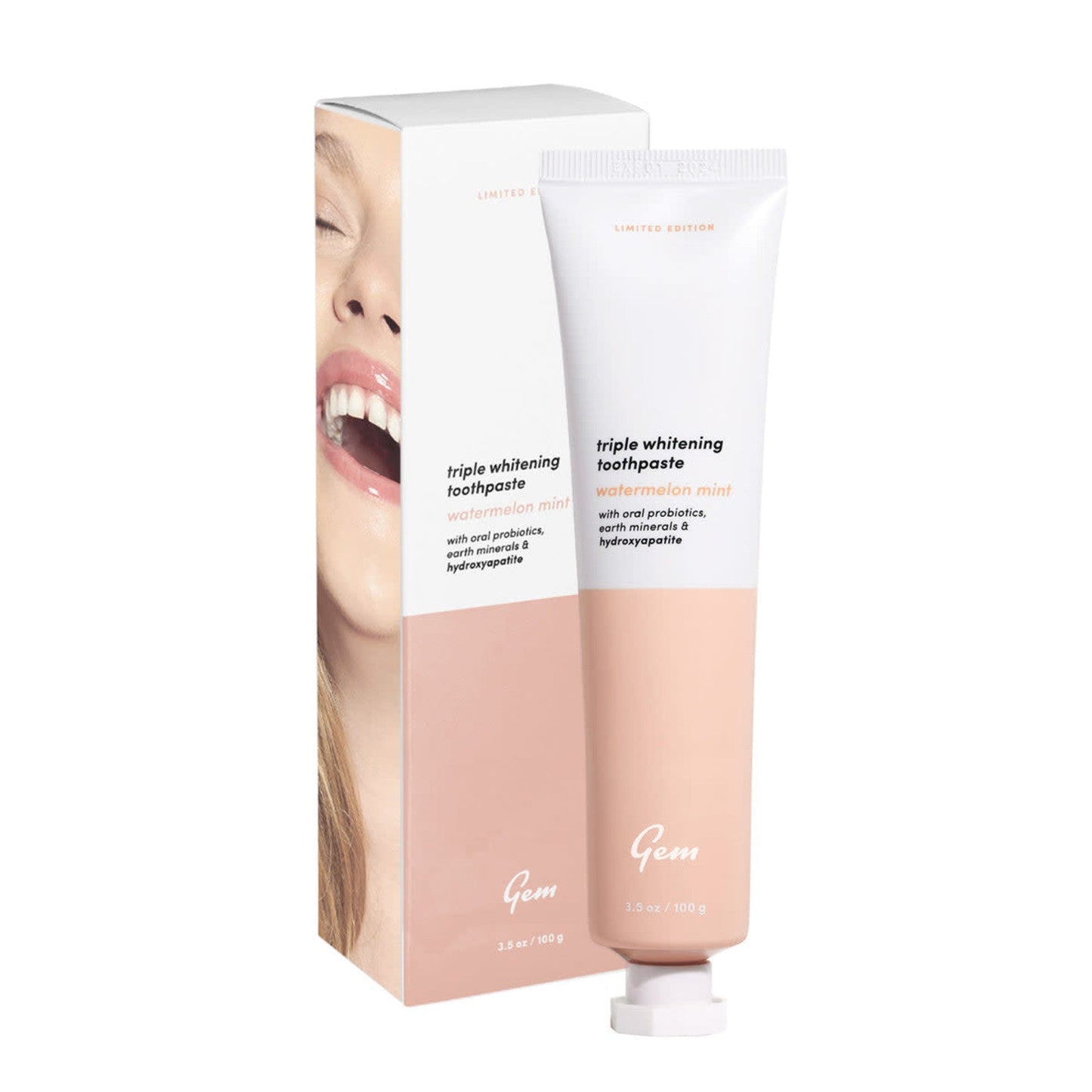 GEM Toothpaste Triple Whitening Watermelon Mint 100g GEM