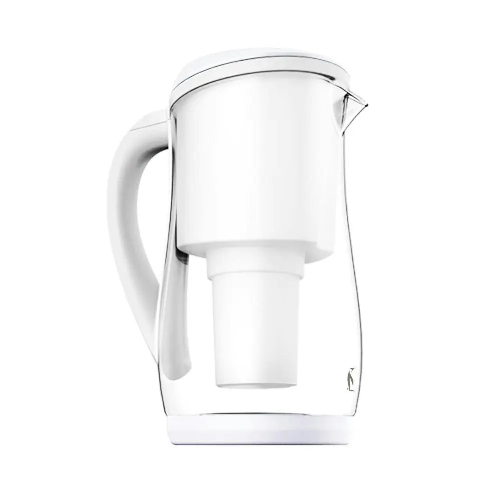 ECOBUD Gentoo GLASS Water Filter Jug WHITE 1.5L ECOBUD