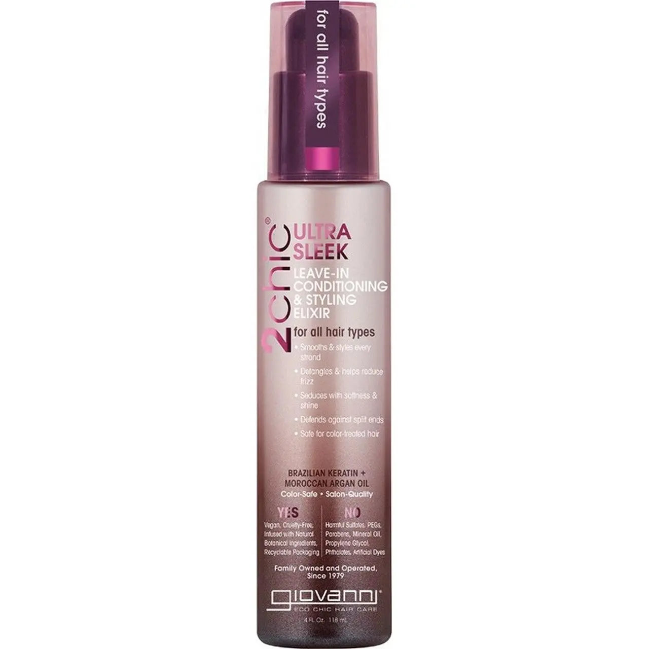 Giovanni  Leave-in Conditioner - 2chic Ultra-Sleek (All Hair) 118ml GIOVANNI