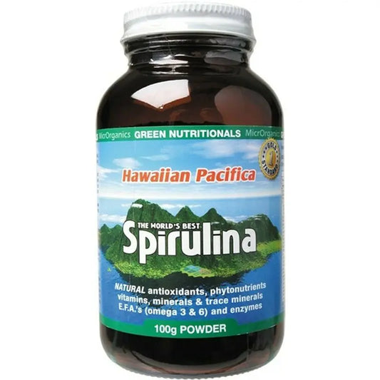 GREEN NUTRITIONALS Hawaiian Pacifica Spirulina Powder 100g GREEN NUTRITIONALS