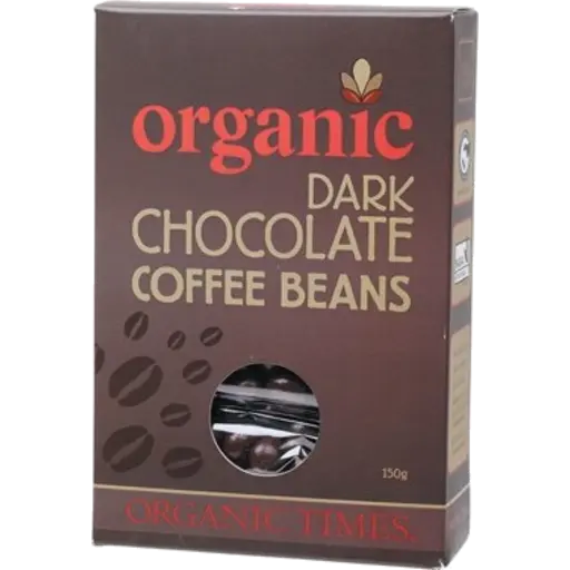ORGANIC TIMES Dark Chocolate Coffee Beans 150g ORGANIC TIMES