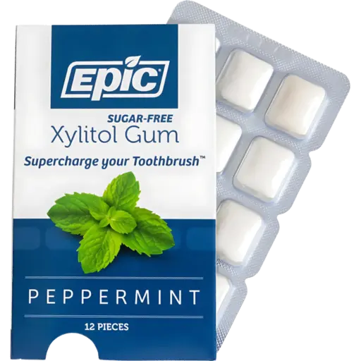 Epic Xylitol Chewing Gum Peppermint 12Pc X 1