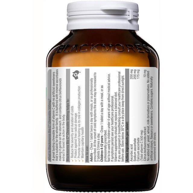 Blackmores Bio C 500 Chewable 50 Tablets - Cutprice Online