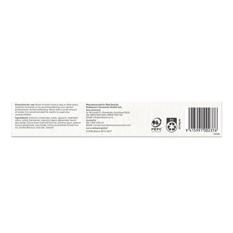 Red Seal Natural Health Lemon SLS Free Toothpaste 100g