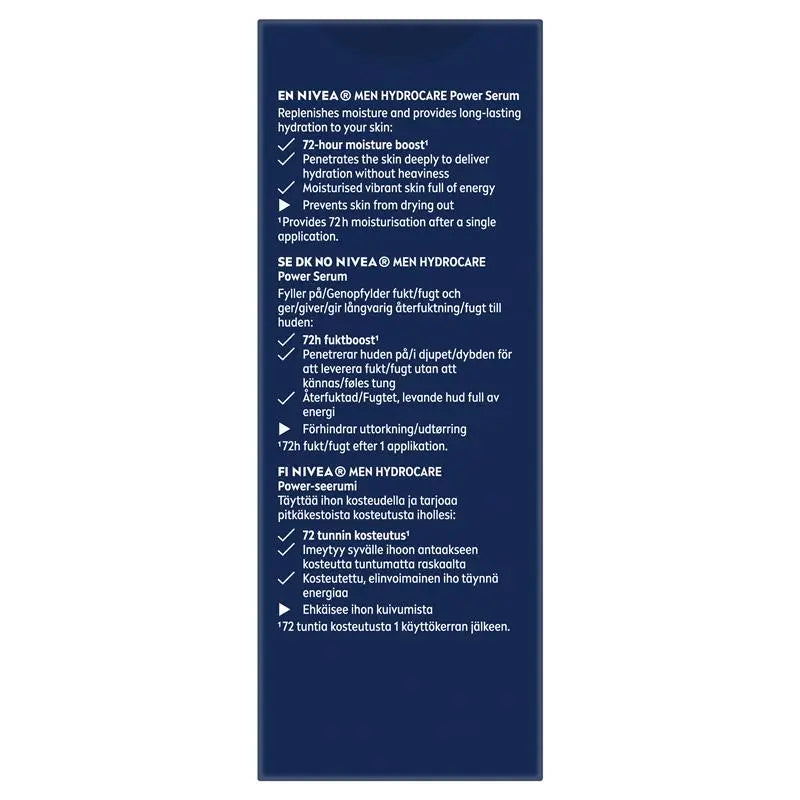 Nivea Men Hydrocare Power Serum With Hyaluronic Acid 30ml