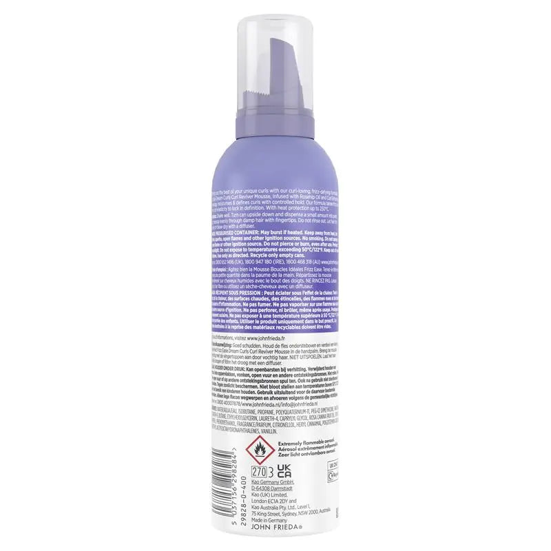 John Frieda Frizz Ease Dream Curls Curl Reviver Mousse 200mL