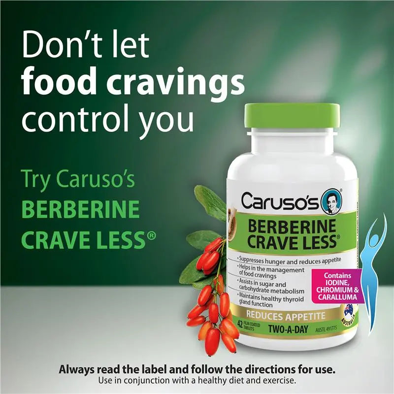 Carusos Berberine Crave Less 42 Tablets