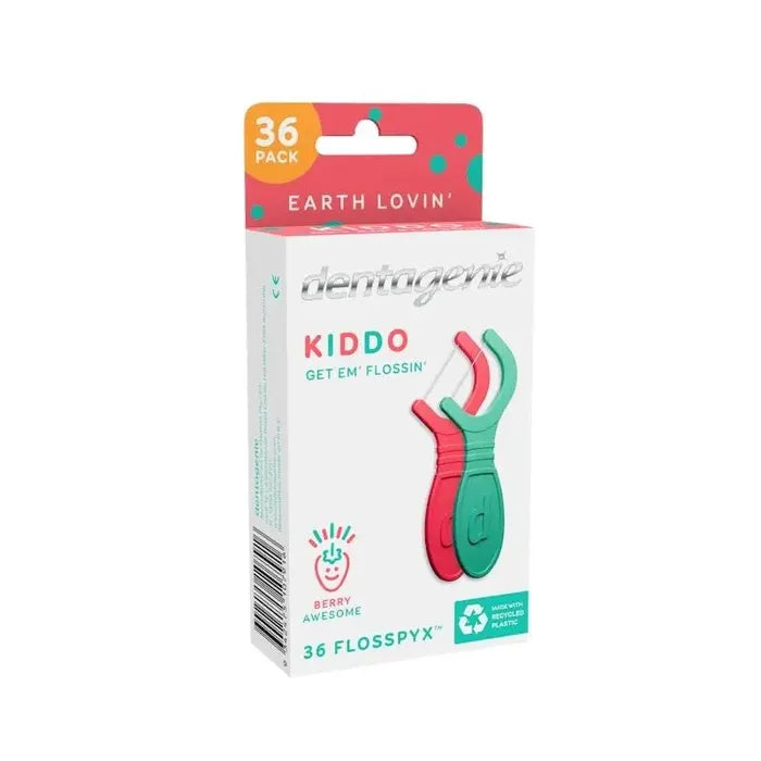 Go2 Dentagenie Kiddo Get Em Flossin Flossers Berry 36 Pack