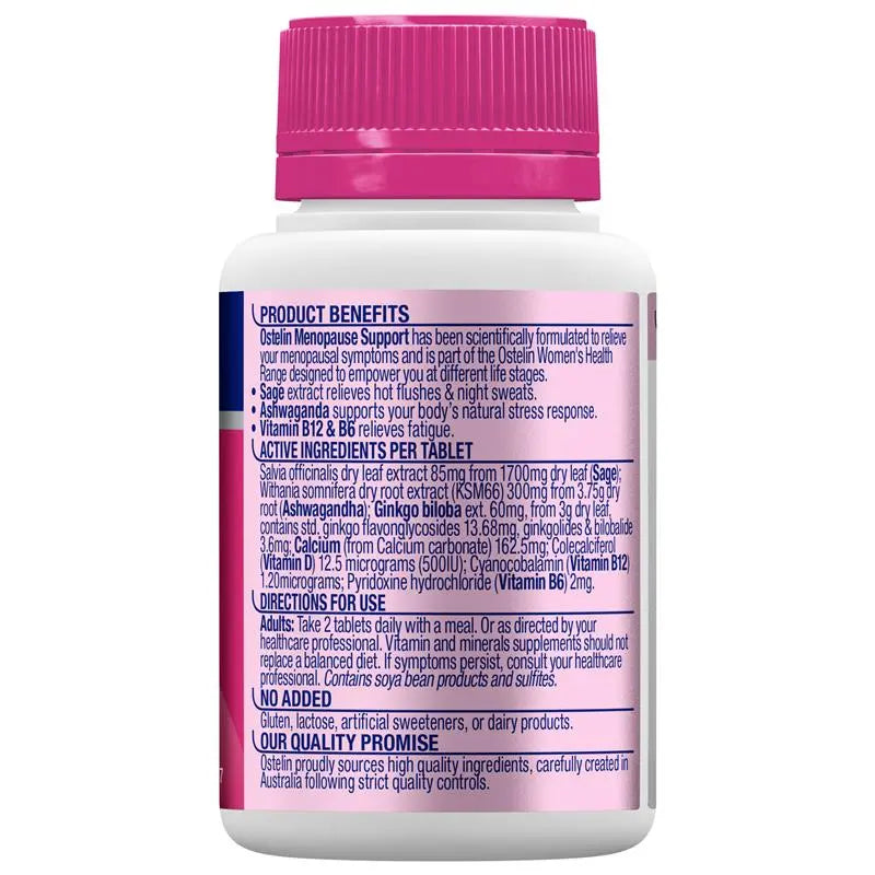 Ostelin Menopause Support Women's Health 60 Tablets