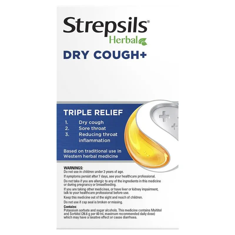 Strepsils Herbal Dry Cough+Liquid 200ml
