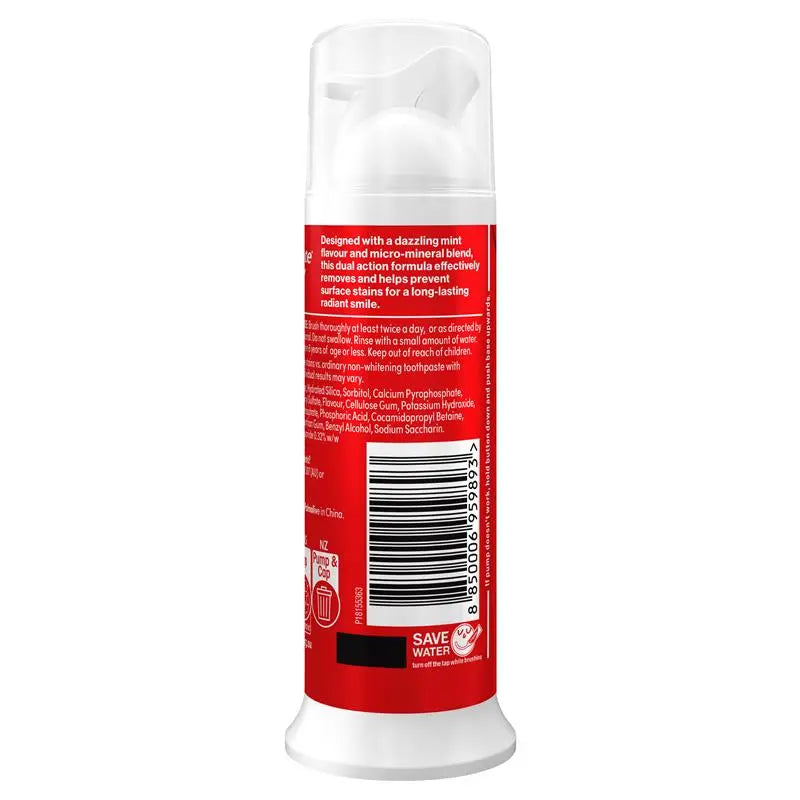 Colgate Toothpaste Optic White Brightening Minerals Pump 100g
