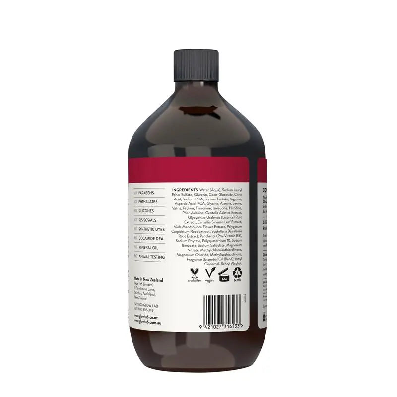 Glow Lab Antibacterial Foaming Cherry & Rose Hand Wash Refill 900ml