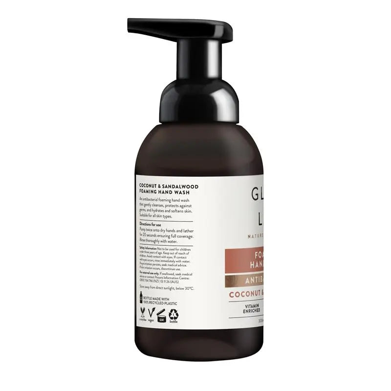 Glow Lab Antibacterial Foaming Coconut & Sandalwood Hand Wash 300ml