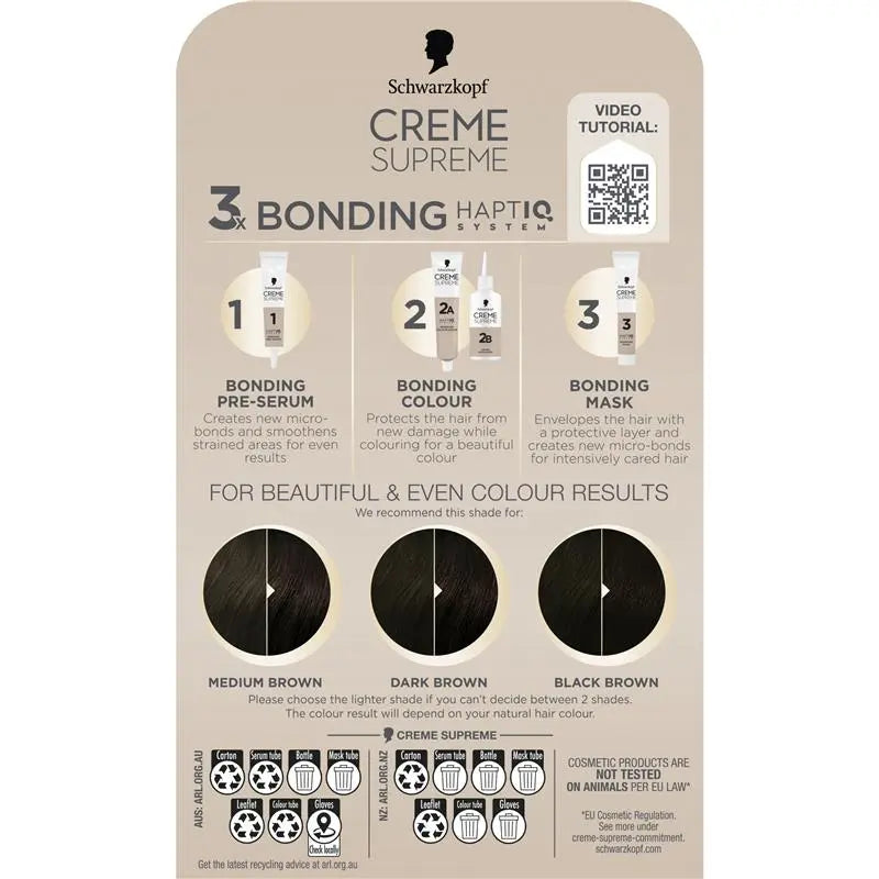 Schwarzkopf Creme Supreme 3-0 Natural Darkest Brown