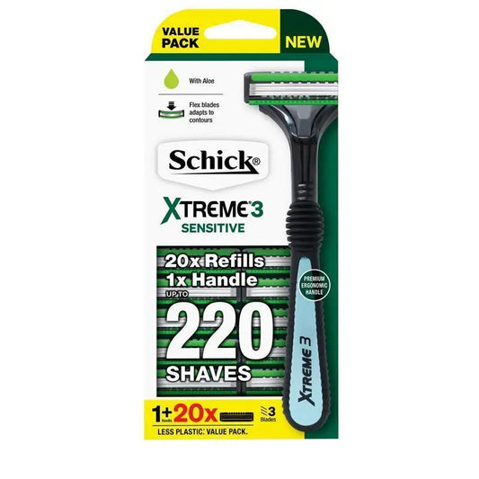 Schick Xtreme 3 Senstive Razor Kit 20pk