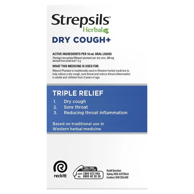 Strepsils Herbal Dry Cough+Liquid 200ml