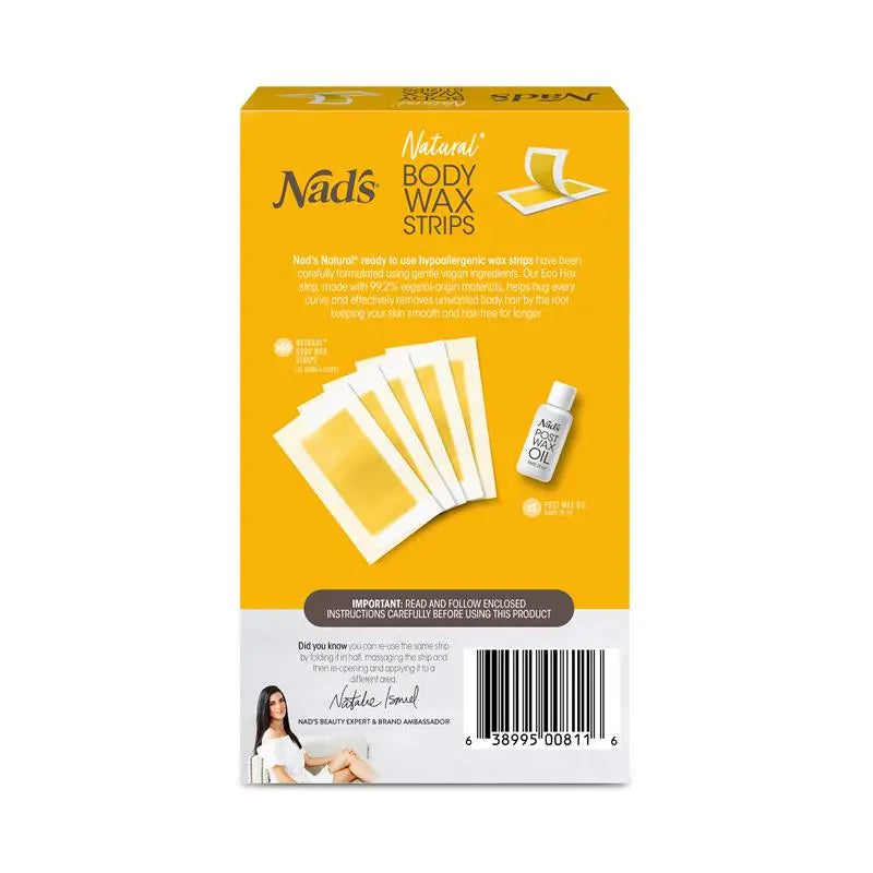 Nads Natural Body Wax Strips 60pk