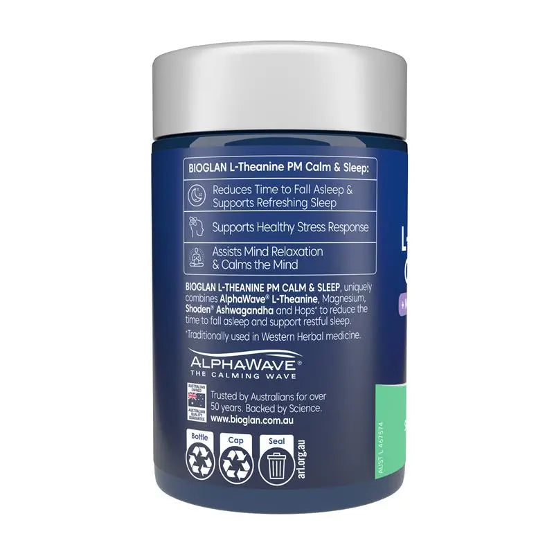 Bioglan L Theanine PM Calm & Sleep 50 Capsules