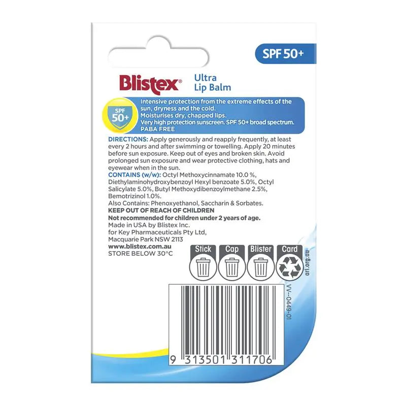Blistex Ultra Lip Balm SPF 50+ 4.25g