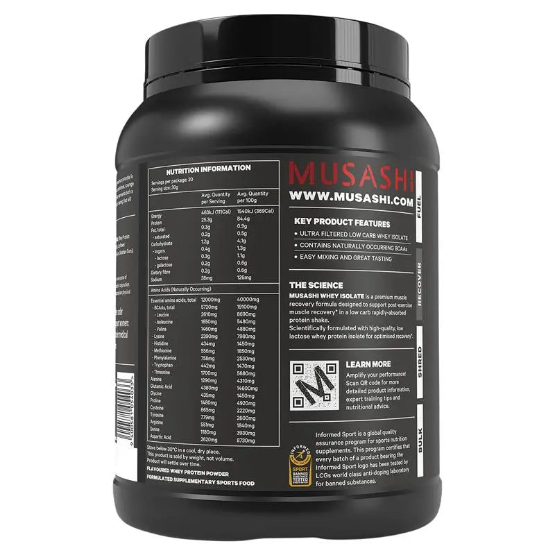 Musashi Whey Isolate Vanilla 900g