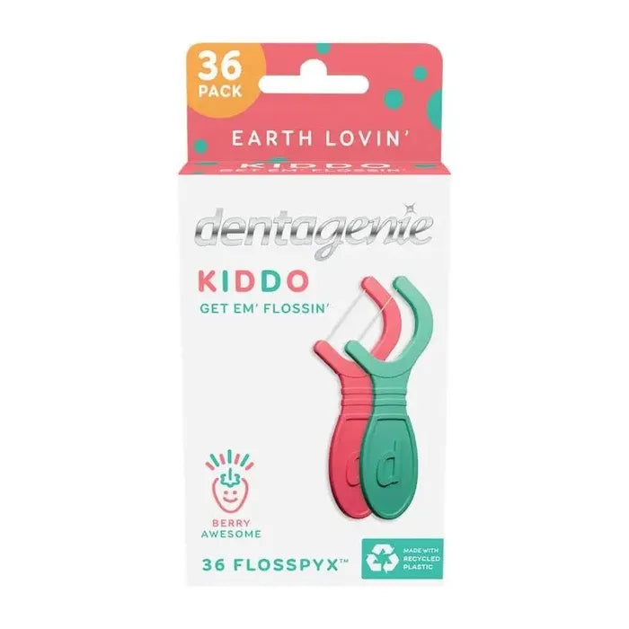 Go2 Dentagenie Kiddo Get Em Flossin Flossers Berry 36 Pack