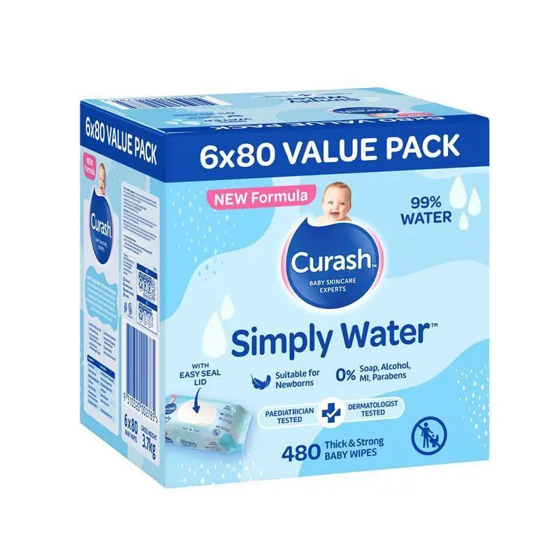 CURASH WATER WIPES 6X80 PK - Cutprice Online