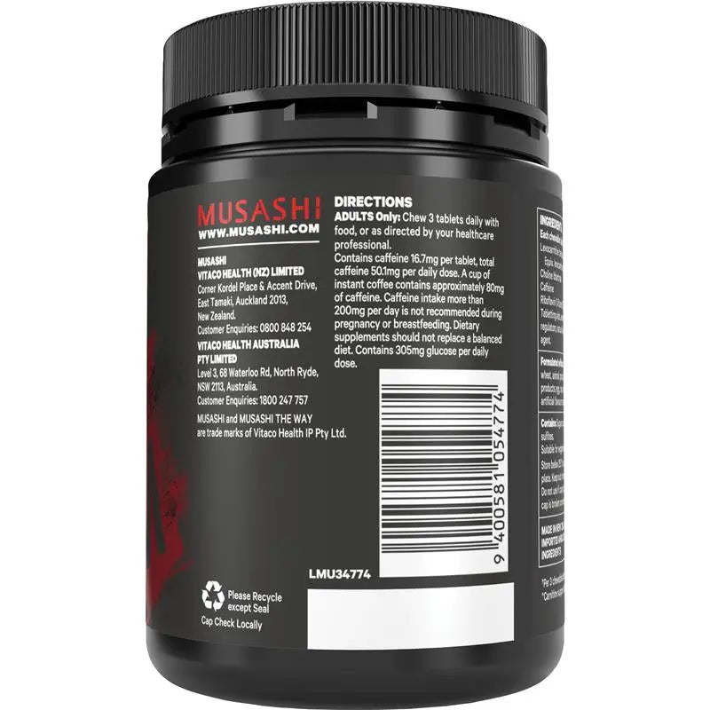 Musashi Shred Chewables Sour Punch Flavour 54 Tablets