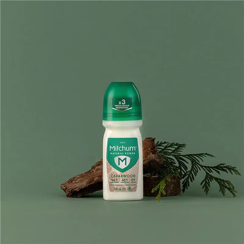 Mitchum for Men Natural Power Cedarwood Roll On 100ml