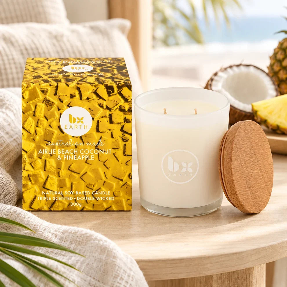 BX Earth Airlie Beach Coconut & Pineapple Soy Candle 300g
