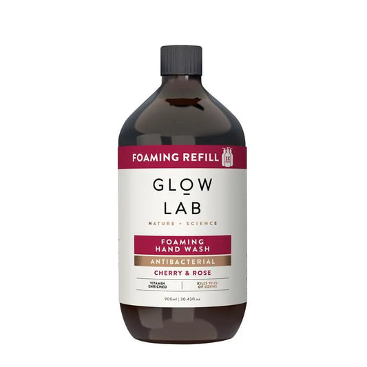 Glow Lab Antibacterial Foaming Cherry & Rose Hand Wash Refill 900ml