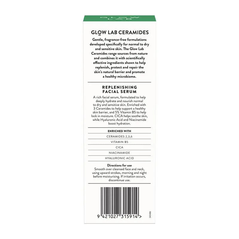 Glow Lab Ceramides Replenishing Facial Serum 30ml