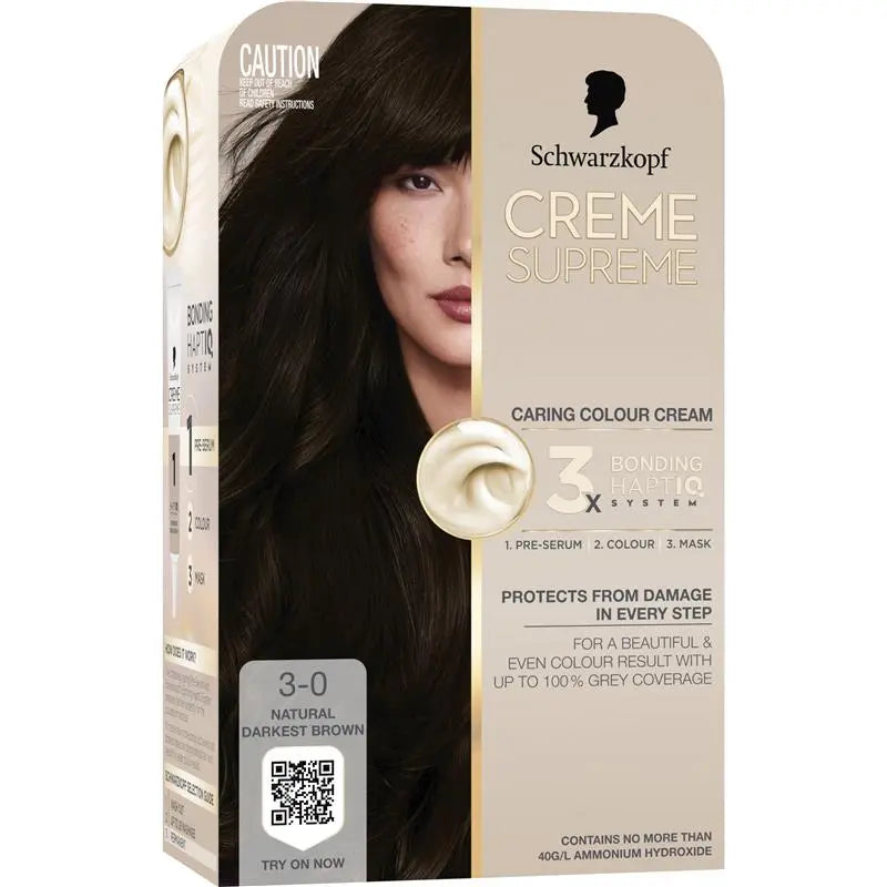 Schwarzkopf Creme Supreme 3-0 Natural Darkest Brown