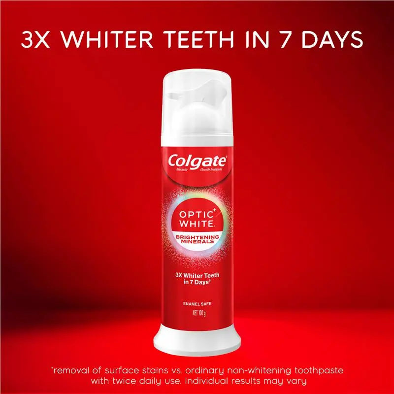 Colgate Toothpaste Optic White Brightening Minerals Pump 100g