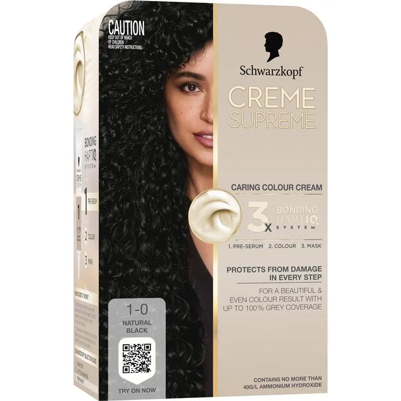 Schwarzkopf Creme Supreme 1-0 Natural Black