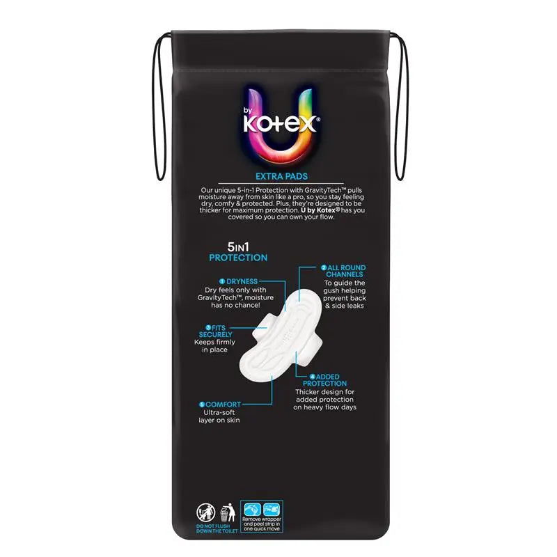 U by Kotex Extra Pads Regular with Wings 14 Pack
