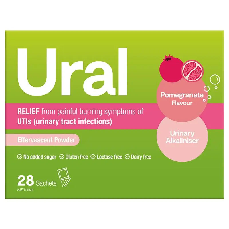 Ural Effervescent Powder Pomegranate 28 Sachets