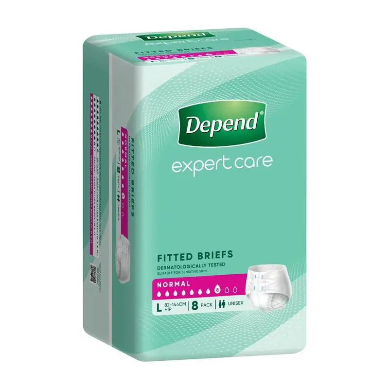 Depend Briefs for Men & Women Large 8 Pack