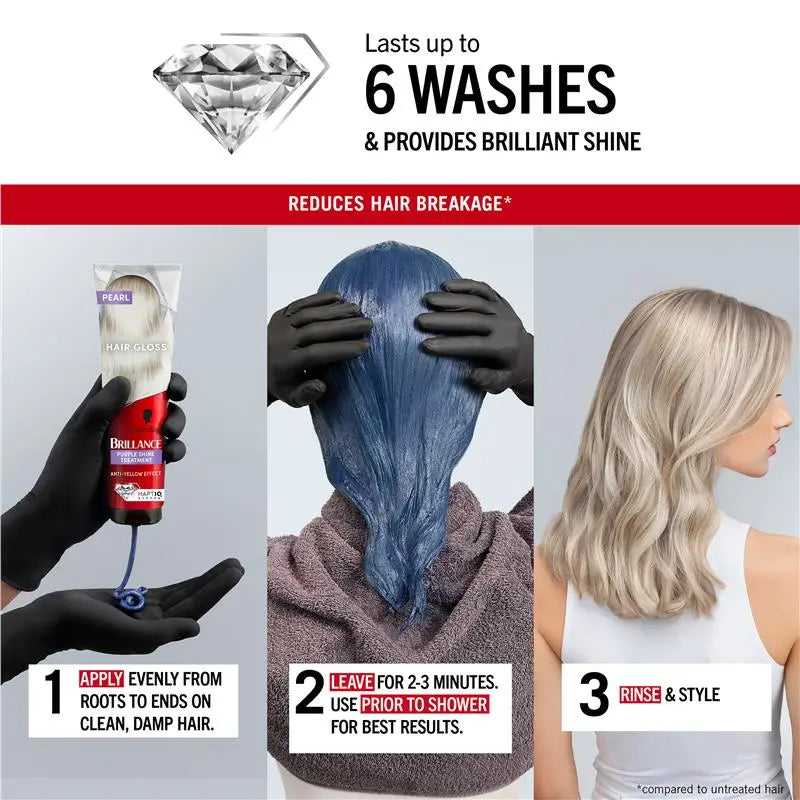 Schwarzkopf Brilliance Gloss Pearl Blonde Hair Dye Conditioner 150ml