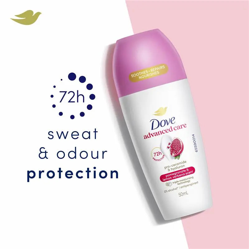 Dove Women Advanced Care Deodorant 72h Roll On Pomegranate 50ml