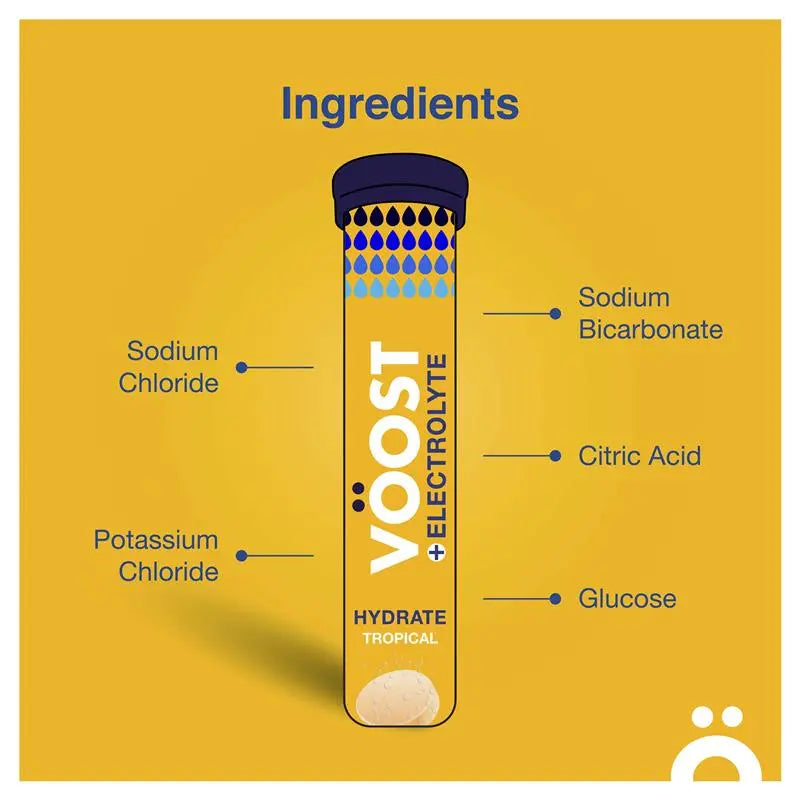 Voost Hydrate Tropical Effervescent 20 Tablets