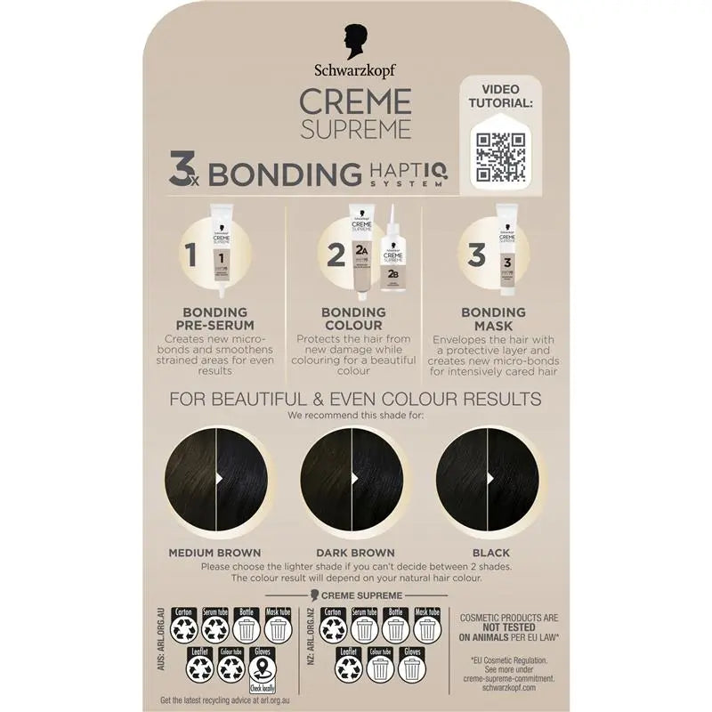 Schwarzkopf Creme Supreme 1-0 Natural Black