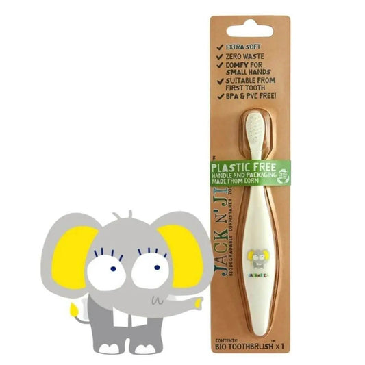 JACK N' JILL Toothbrush (Children) Elephant - Biodegradable 1 JACK N' JILL