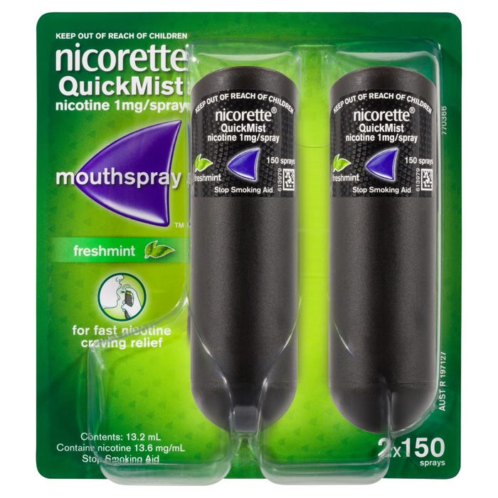 Nicorette Quick Mist X 150 Sprays X 2 - Cutprice Online