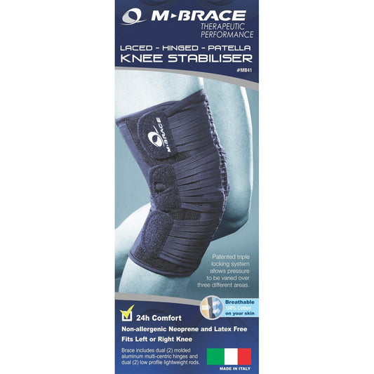 M-BRACE LACED HINGED PATELLA STABILISER KNEE  MB41 - Cutprice Online