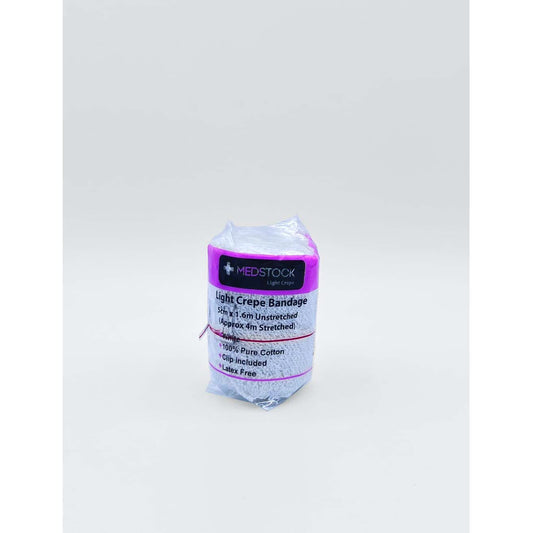 Medstock Lgt Crepe Band With Clip 5 cmx1.6M